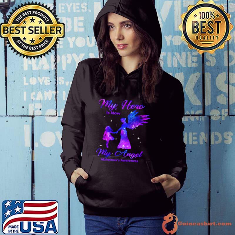 Original My Hero Is Now My Angel Alzheimer’s Awareness Shirt