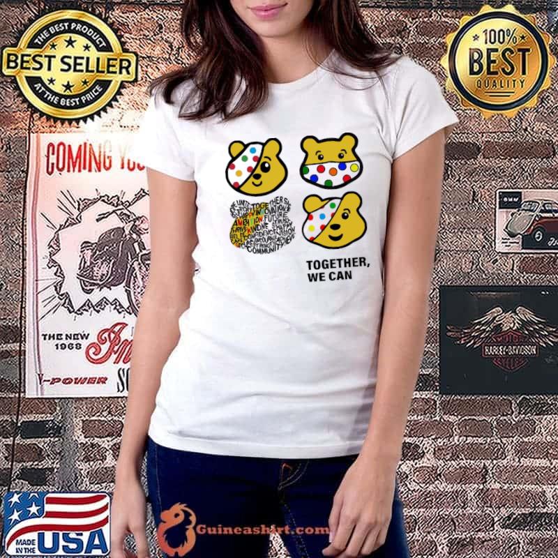 Original Pudsey Bear Together We Can Unisex T-Shirt Ladiestee