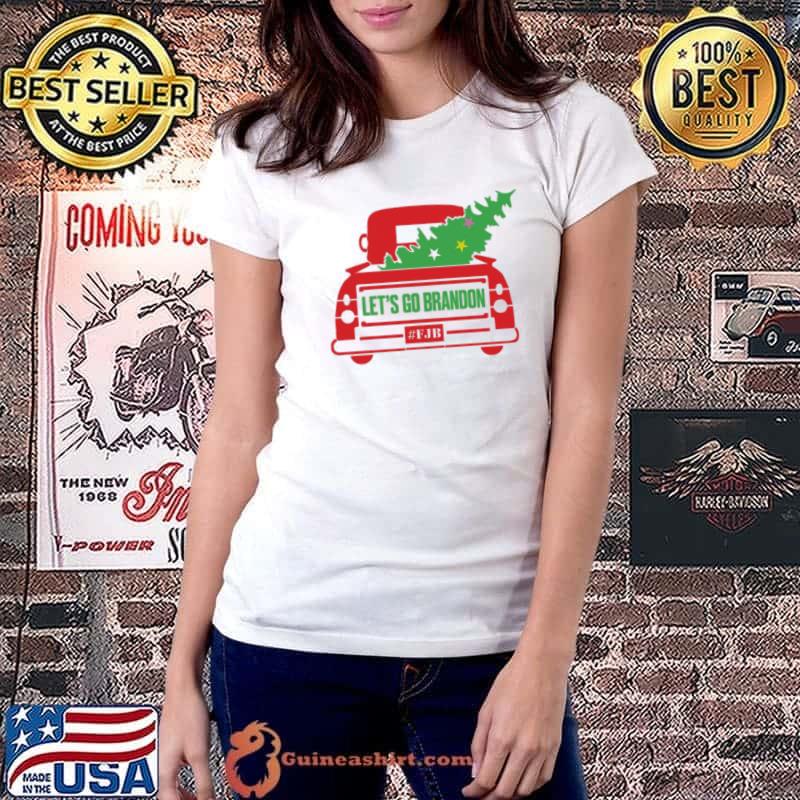 Original Red Truck Christmas Tree Let’s Go Brandon FJB Unisex Sweat Ladiestee