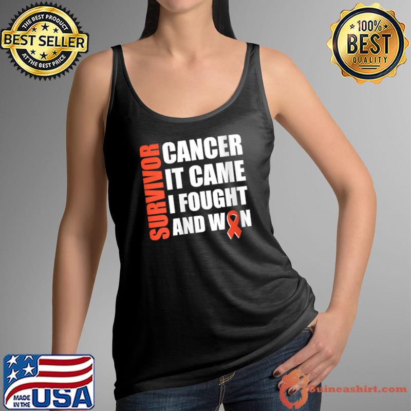 Original survivor Cancer Fight Cancer I Fought And Win Ribbon T-Shirt Tank Top