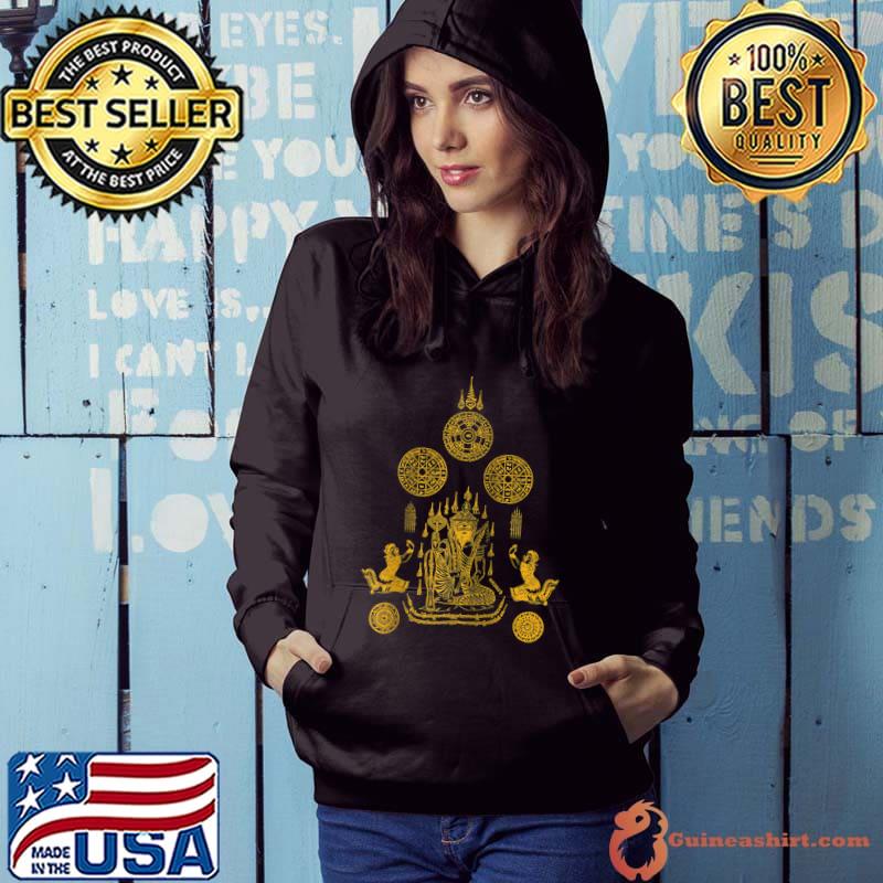 Original thailand tattoo magical sak yant thai 2 Sided Front and Back T-shirt
