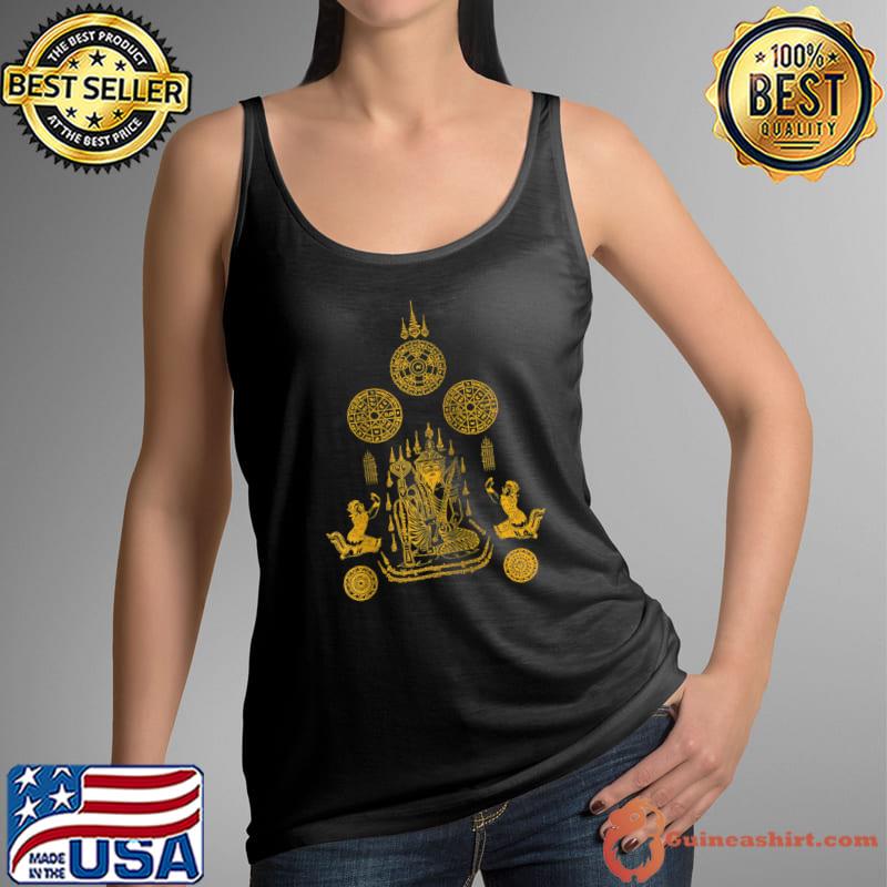 Original thailand tattoo magical sak yant thai 2 Sided Front and Back T-s Tank Top