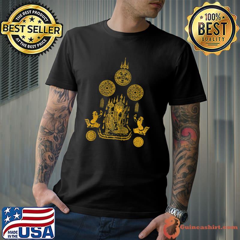 Original thailand tattoo magical sak yant thai 2 Sided Front and Back T-s Unisex