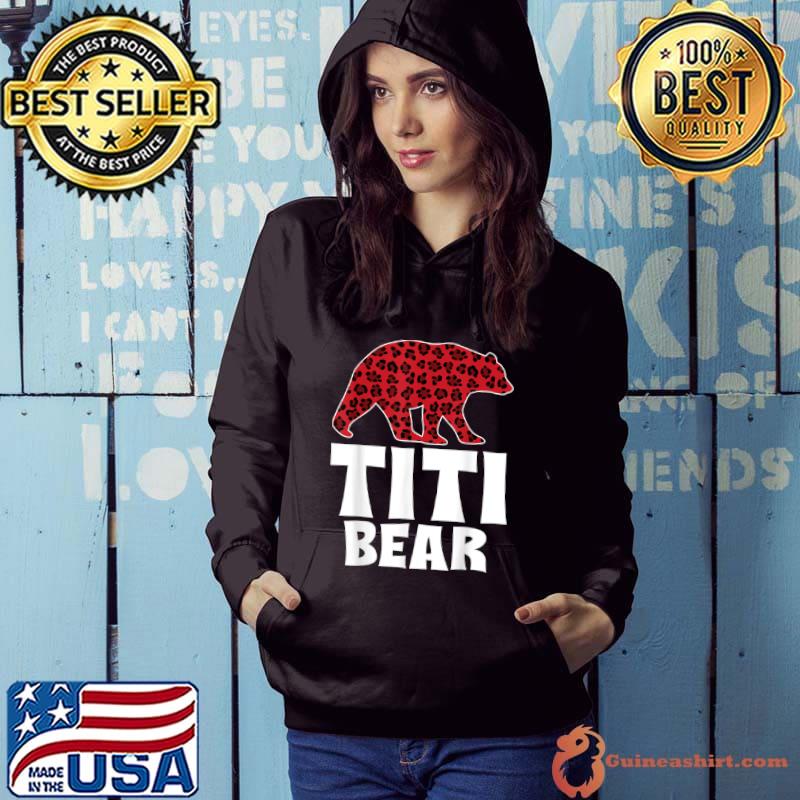 Original Titi Bear Christmas Red Leopard Matching Family Pajama T Shirt