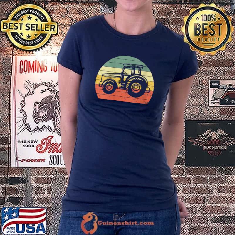 Original vintage Farmer Tractor Retro Farmer Tractor Silhouette T-Shirt