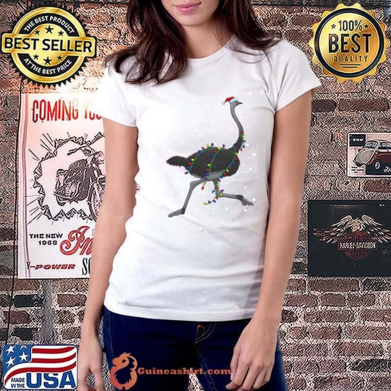 Ostrich Africa Christmas Bird T-s Ladiestee