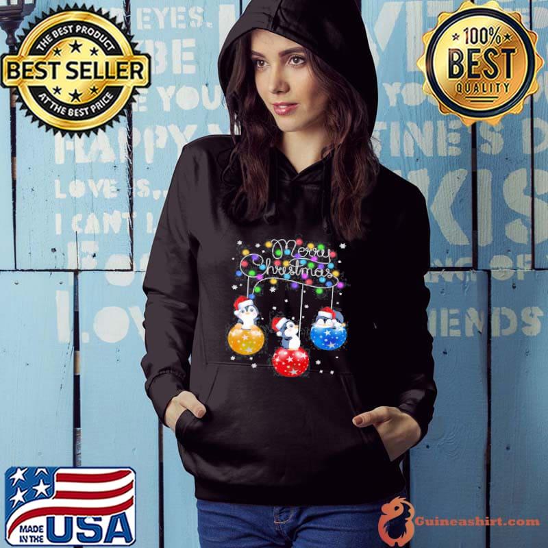 PENGUIN TWIKLE BALL FOR PENGUIN LOVER MERRY CHRISTMAS SHIRT