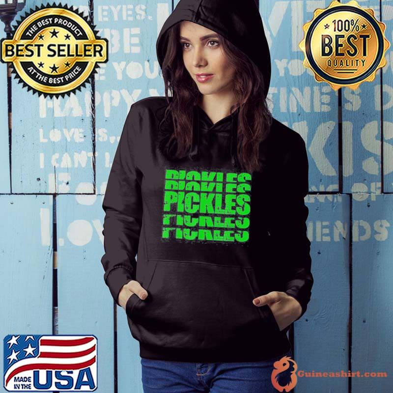 PICKLE FAN RETRO VINTAGE STACKED LETTERS PICKLES MEME SHIRT
