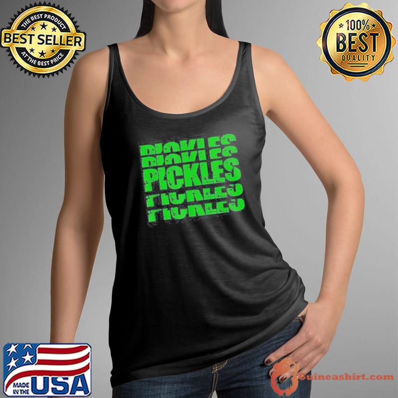 PICKLE FAN RETRO VINTAGE STACKED LETTERS PICKLES MEME SHIRT Tank Top