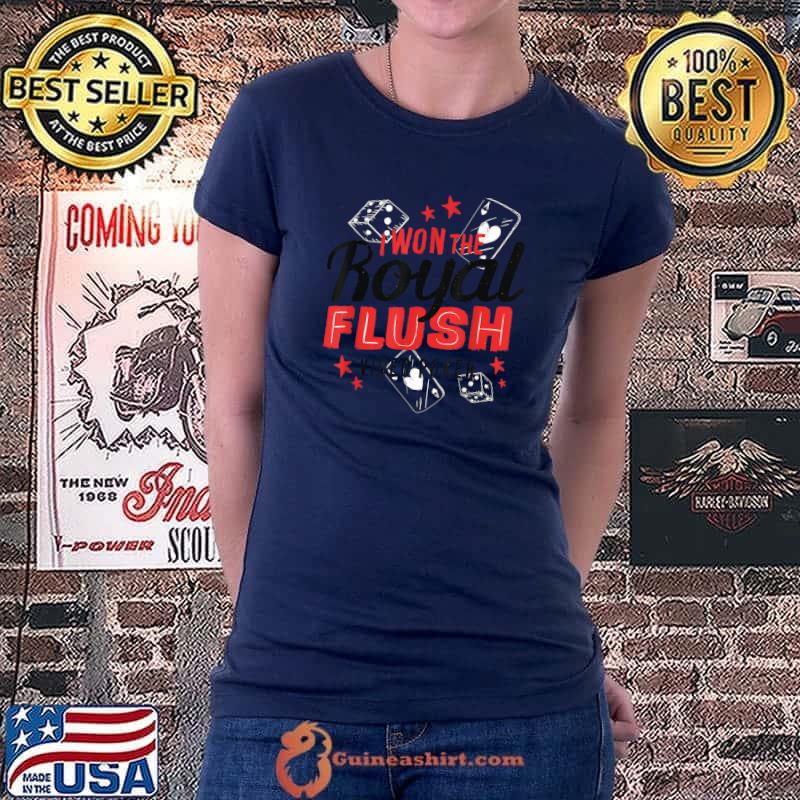 Poker Royal Flush Lucky Casino Gambling Apparel T-Shirt Ladiestee