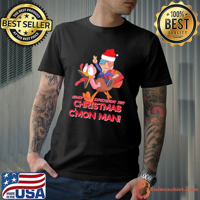 Premium 2021 Jingle Joe Biden Santa Impeach 46 Go Brandon USA Christmas T-Shirt Unisex