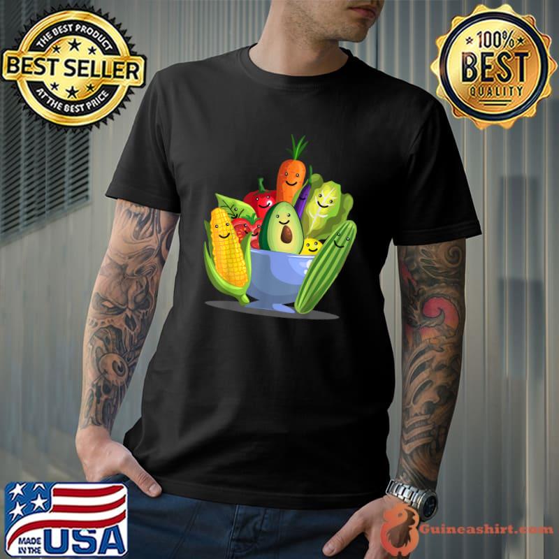 Premium Cute Vegetarian Art For Vegan Food Veggie Lovers T-Shirt Unisex