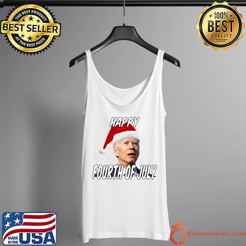 Premium funny Anti Joe Biden Happy 4th of July Merry Christmas T-s Tank Top