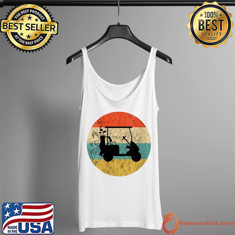 Premium golf Cart Retro Vintage Sunset Golf Course Driver Golfing T-Shirt Tank Top