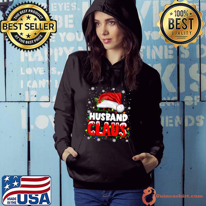 Premium husband Claus Christmas Famiy Matching Pajamas Team Santa T-Shirt Hoodie