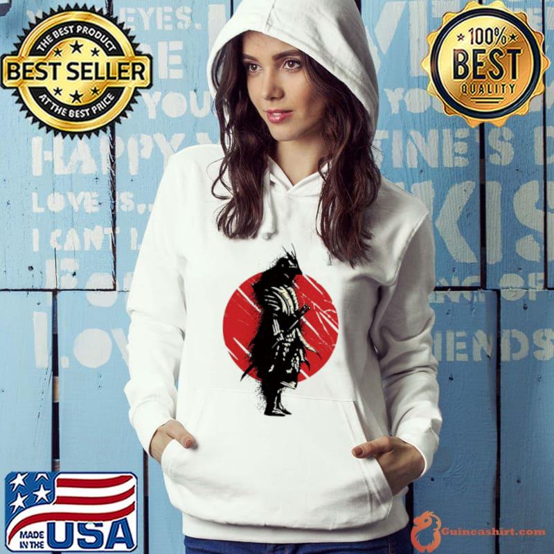 Premium Japanese samuraI ink splatter graphic shirt