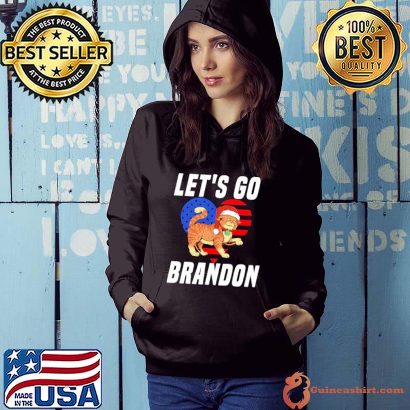 Premium Let’s Go Brandon Cat Xmas Santa Heart Shirt
