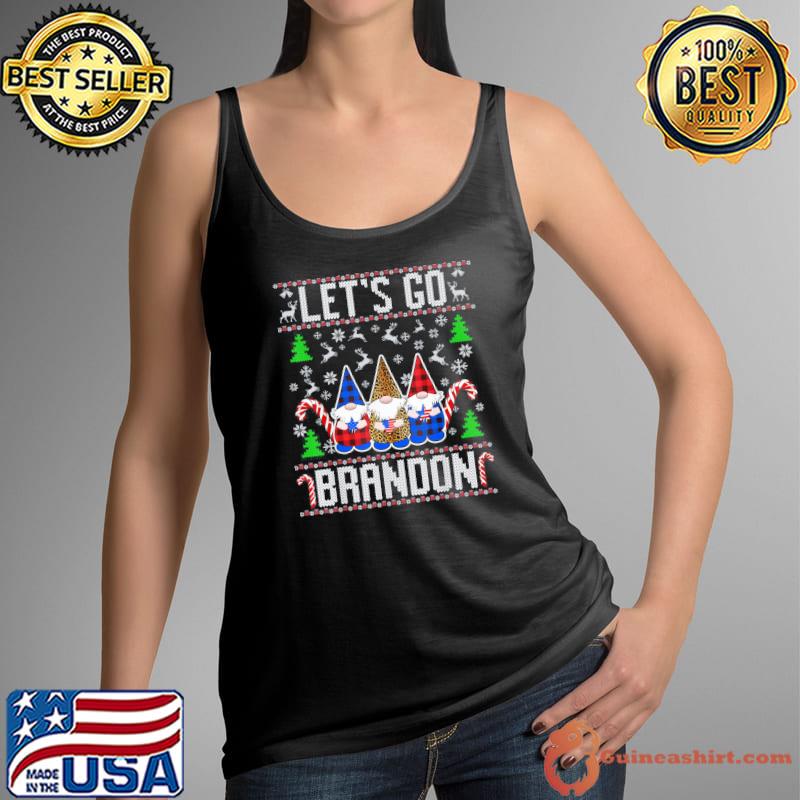Premium Let’s Go Branson Brandon Us Flag Ugly Christmas Sweater T-Shirt Tank Top
