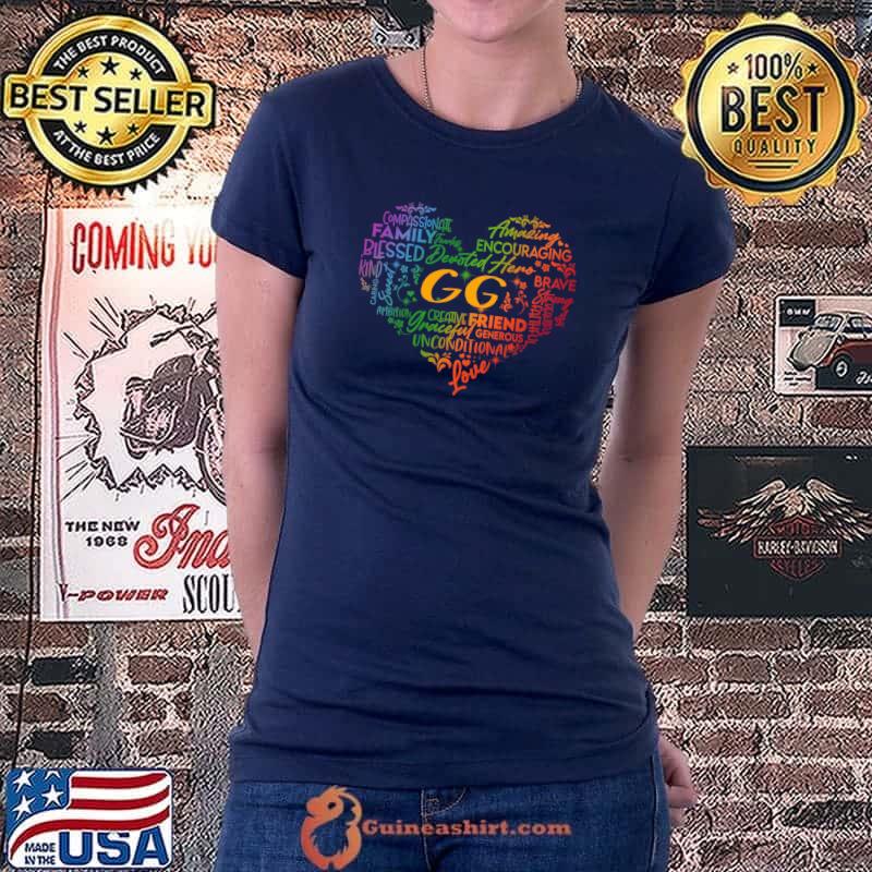 Premium proud LGBT gg Rainbow Heart - Grandma gift T-shirt