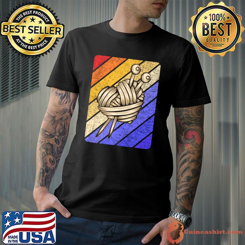Premium retro Style crochet Knitting Vintage T-shirt