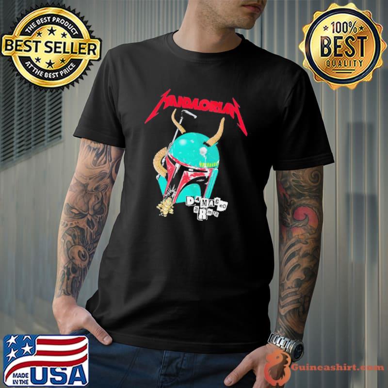Premium Star Wars Metallica Mandalorian Damaged Armor Shirt Unisex