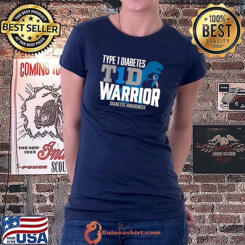 Premium type 1 Diabetes T-rex T1D Warrior Diabetes Awareness T-Shirt