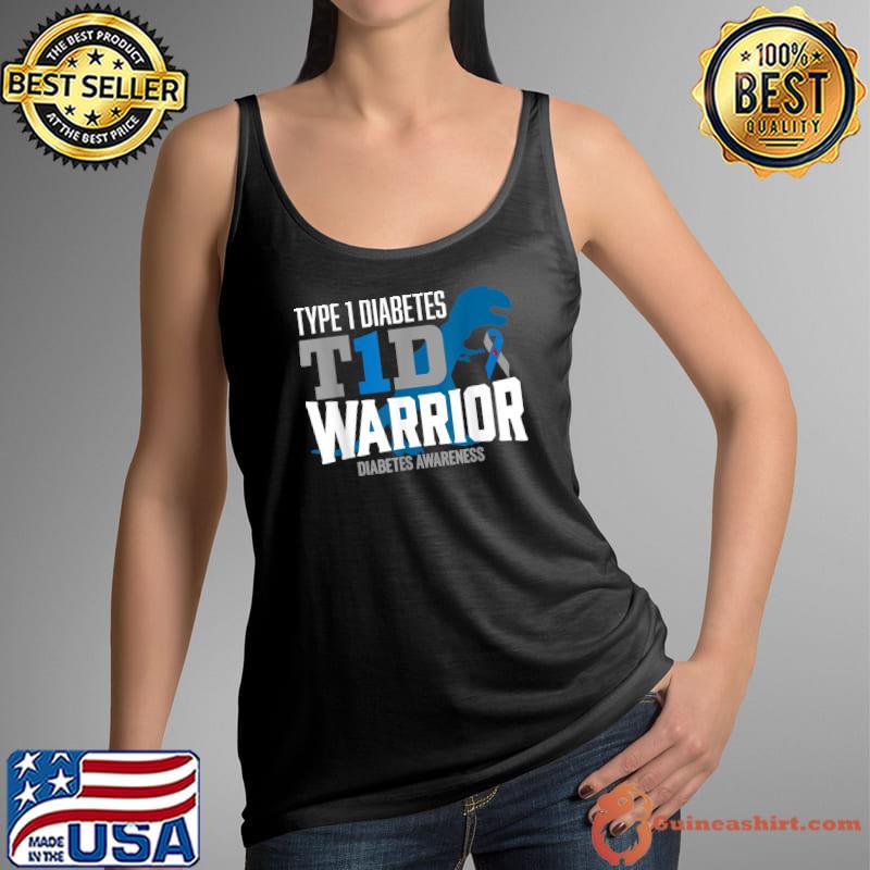 Premium type 1 Diabetes T-rex T1D Warrior Diabetes Awareness T-Shirt Tank Top