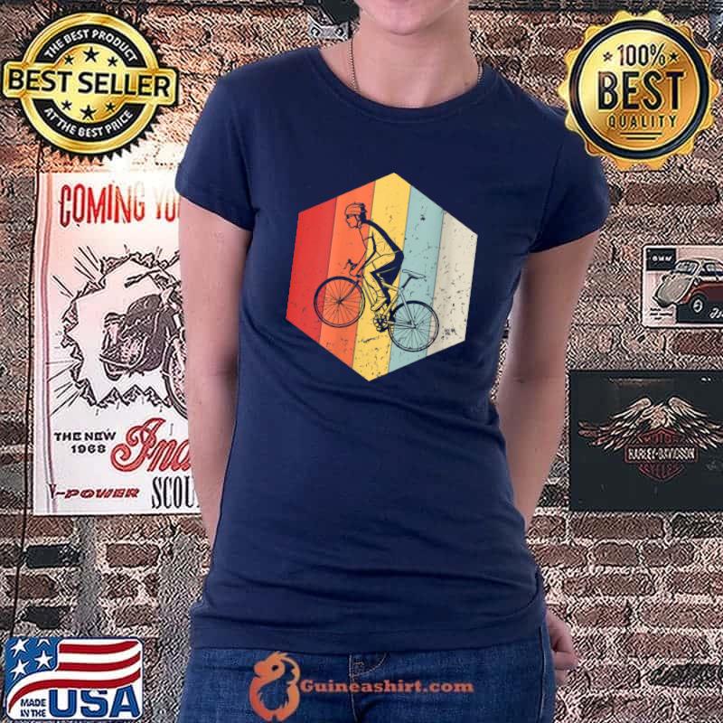 Premium vintage Bicycle Retro Bicycle Silhouette Biker Lover 60s 70s T-Shirt