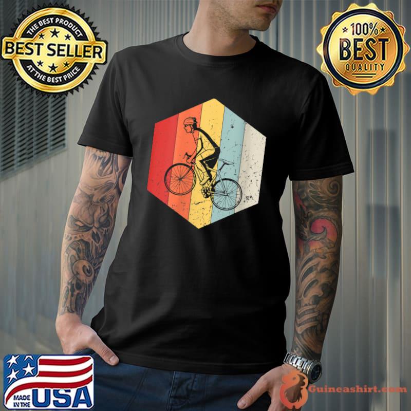 Premium vintage Bicycle Retro Bicycle Silhouette Biker Lover 60s 70s T-Shirt Unisex