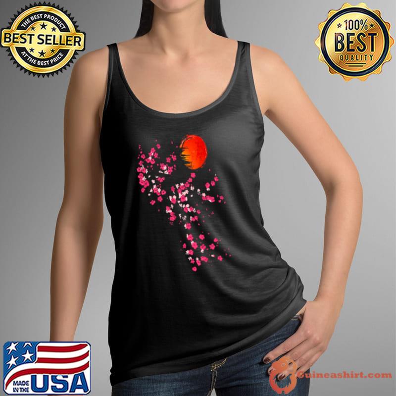 Premium Vintage Sakura Cherry Blossom Tree Japanese Culture Shirt Tank Top