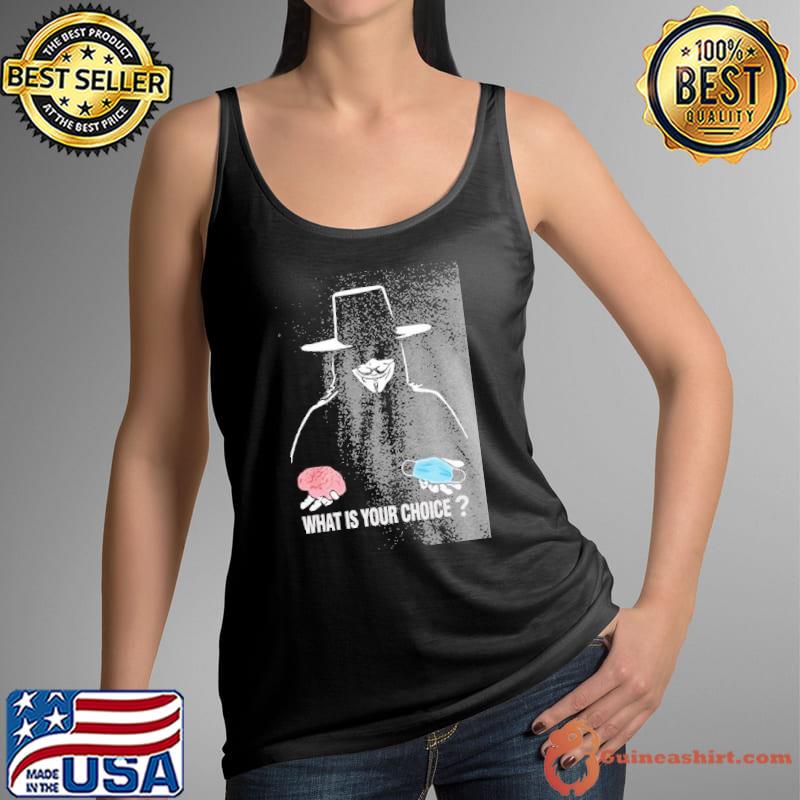 Premium What is your choice brain and mask Tank Top