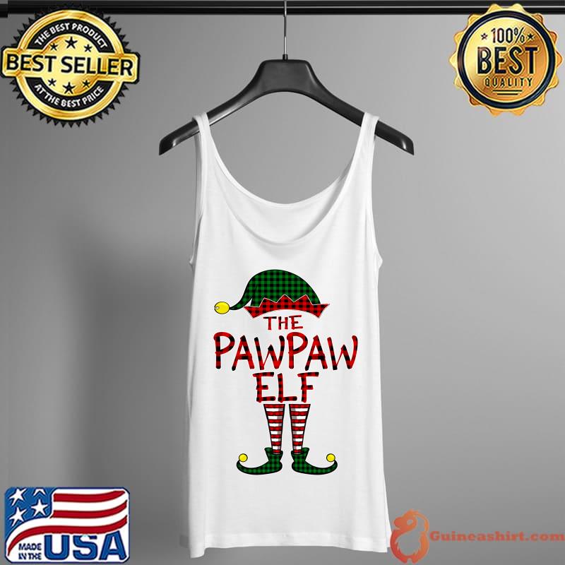 Red Plaid Pawpaw Elf Matching Family Christmas Pajama Daddy T-s Tank Top