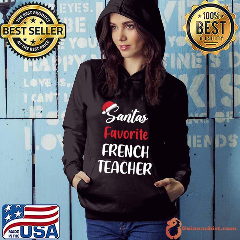 Santa’s Favorite French Teacher Pajama Christmas T-shirt