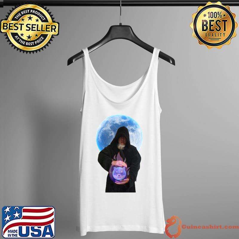 Shiba Inu Burning Moon Premium T-Shirt Tank Top