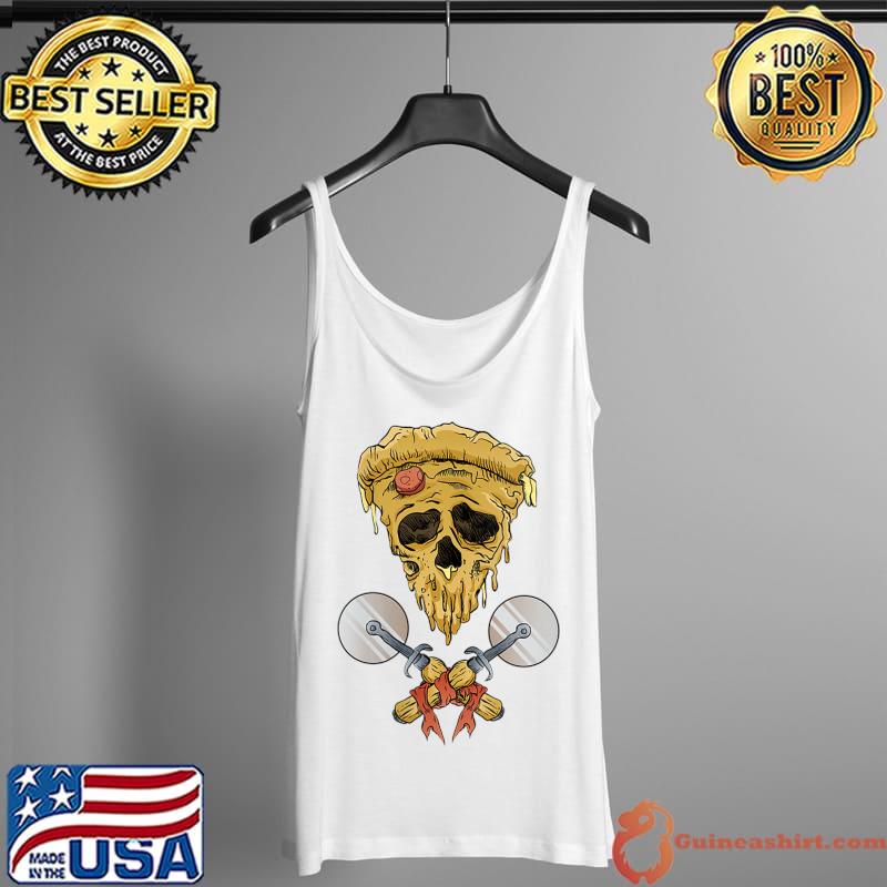 Skull Pizza Slice T-Shirt Tank Top
