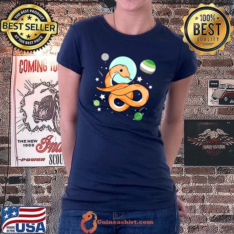 Snake Astronaut Aromantic Pride T-Shirt Ladiestee