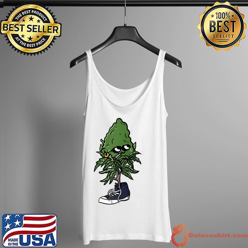 Stoner Strainz Plant Smoking Marijuana Weed Joint Shoe Pot T-s Tank Top