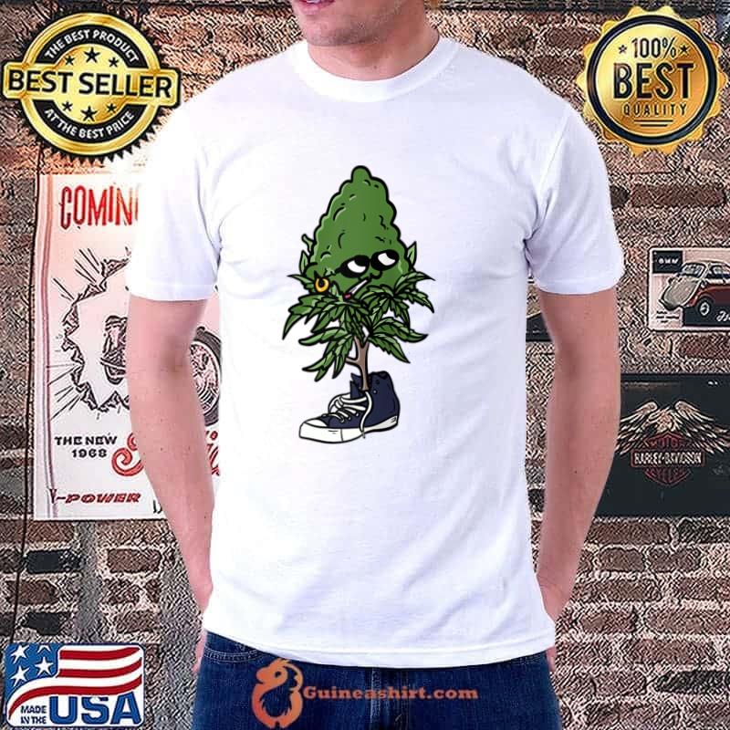 Stoner Strainz Plant Smoking Marijuana Weed Joint Shoe Pot T-shirt