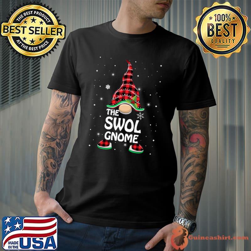 Swol Gnome Buffalo Plaid Matching Family Christmas Pajama T-Shirt