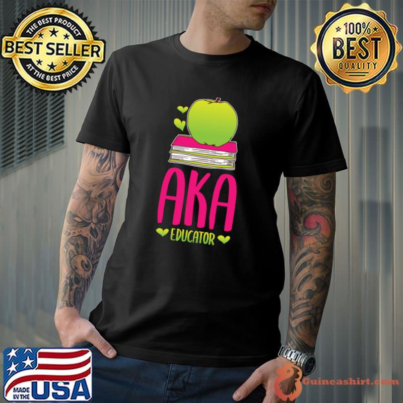 Teacher Green Apple AKA Educator School Students Study Learn T-Shirt