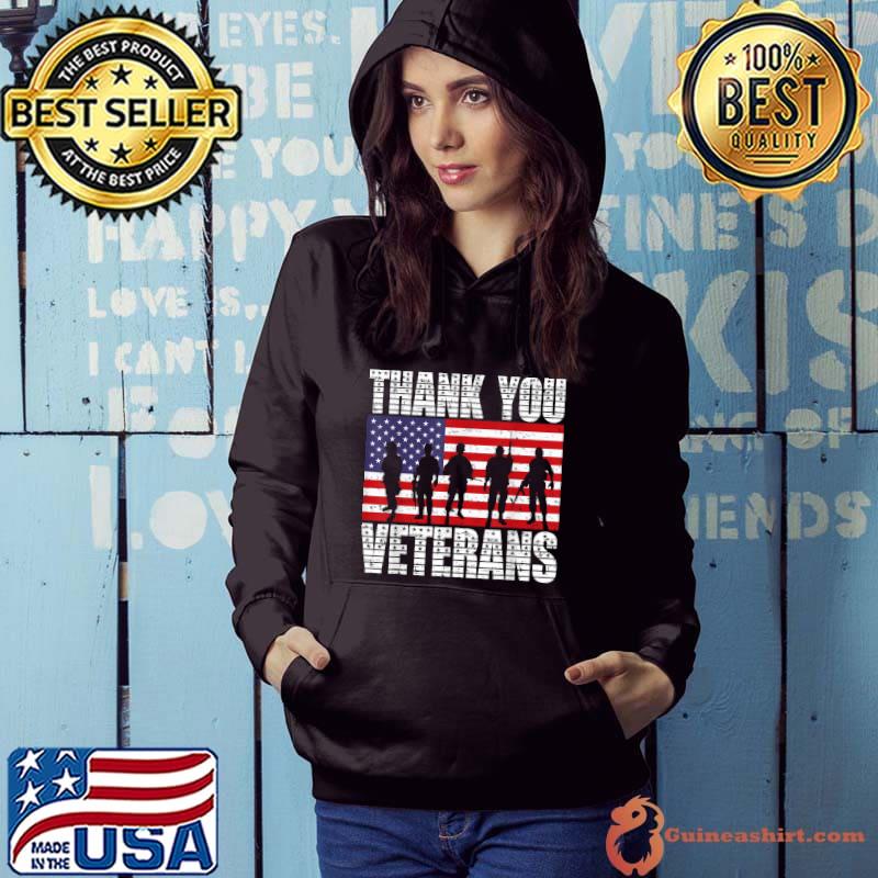Thank You Veterans We Owe Them All Veterans day USA T-Shirt