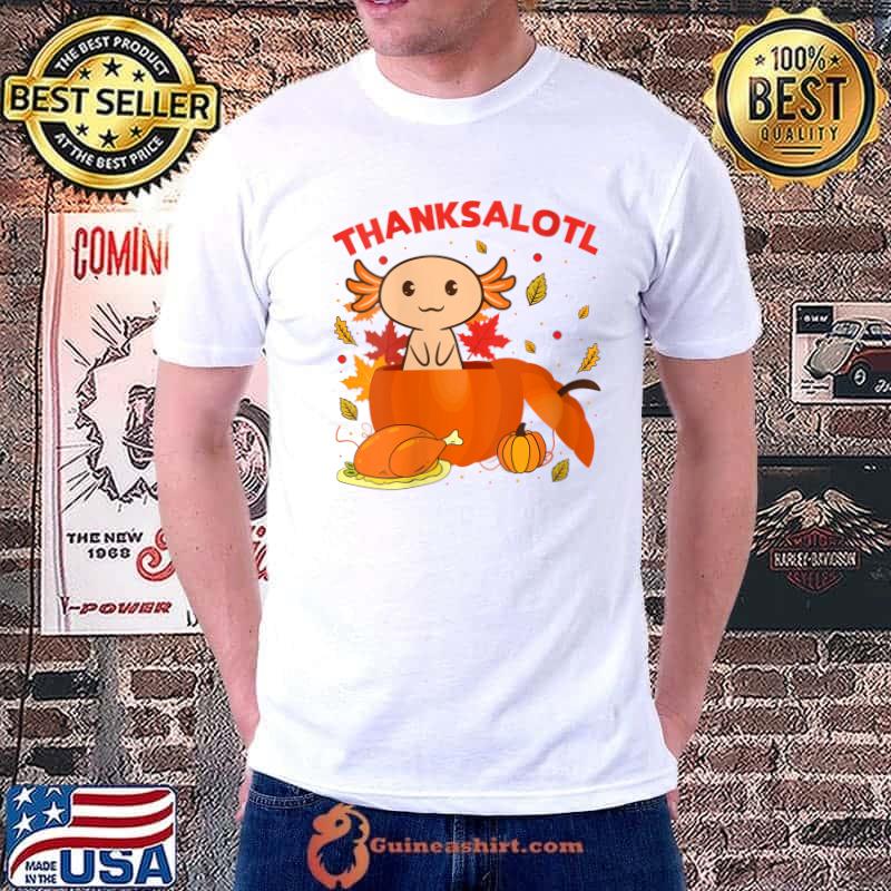 Thanksgiving Axolotl Thanksalotl Salamander Turkey T-Shirt