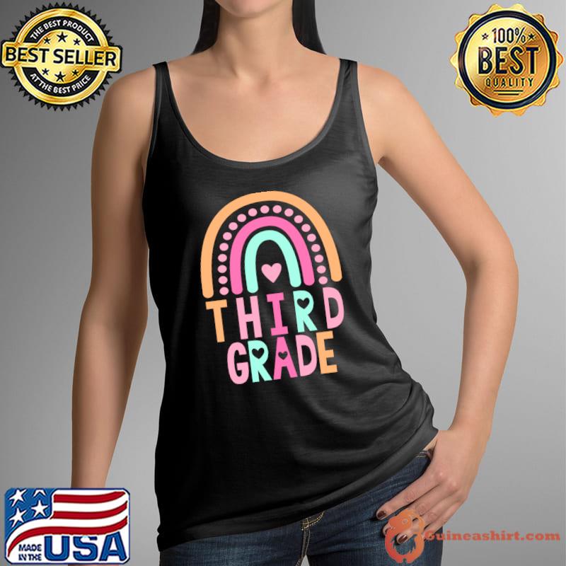 Third Grade Rainbow Girls Boys Teacher Cute 3rd Grade Squad T-s Tank Top
