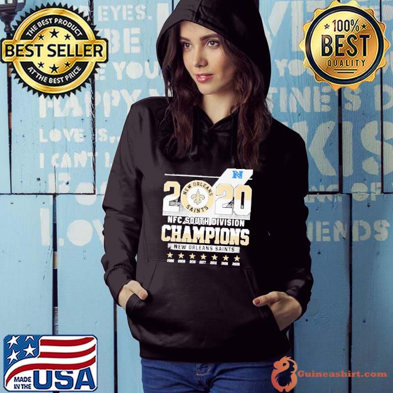 Top 2020 NFC south division champions new orleans saints shirt
