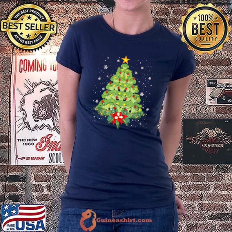 Top broccoli Lover Xmas Gift Broccoli Christmas Tree T Shirt Ladiestee