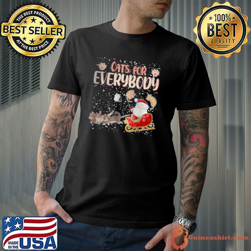 Top cats For Everybody Ugly Christmas Cat T Shirt