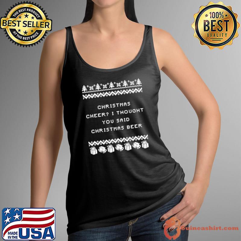 Top christmas Cheer Christmas Beer Party Drinking Celebration T-s Tank Top