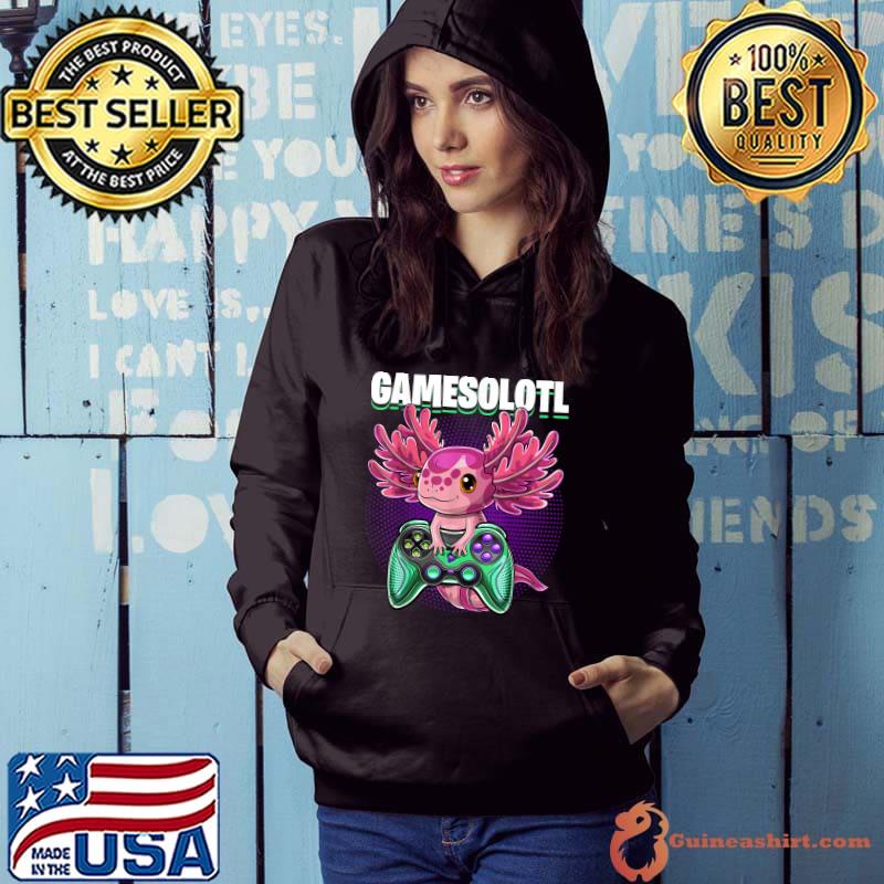 Top Gamesolotl Axolotl Video Game Controller Gaming Boys Kids T-Shirt