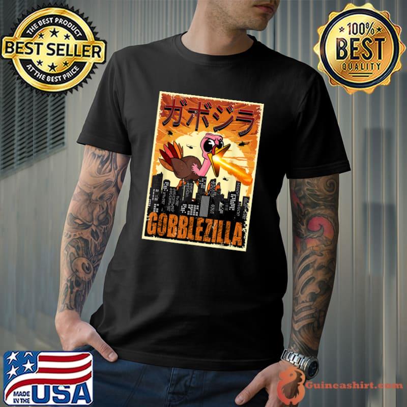 Top gobblezilla Turkey Thanksgiving T-Shirt