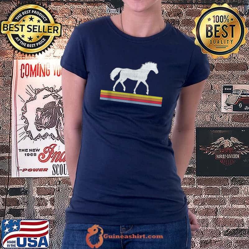Top horse Lover Retro Vintage Funny 70s 80s 90s T-s Ladiestee
